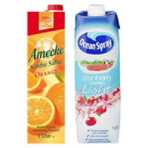 Amecke Plus, Intense, Sanfte Säfte oder Ocean Spray cranberry