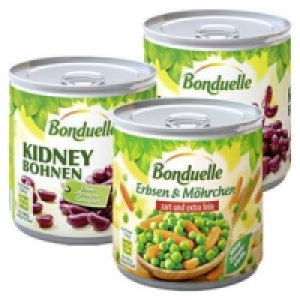 Bonduelle Kidney-Bohnen oder Erbsen mit Möhren zart und extra fein