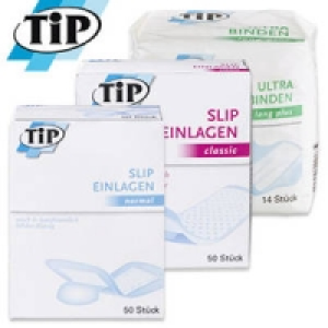 Slip-Einlagen oder Ultra Binden