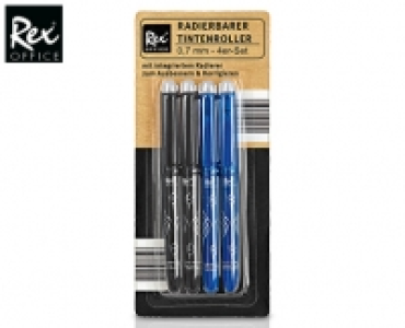 Aldi Süd  REX® OFFICE Radierbarer Tintenroller, 4er-Set