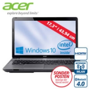 Notebook Aspire ES 17 mit Intel N3150 Quad-Core (4 x bis zu 2,08 GHz)