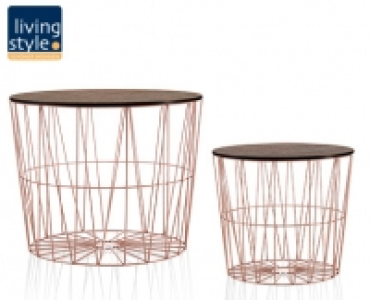 Aldi Süd  LIVING STYLE®Design-Drahtkörbe mit Deckel, 2er-Set