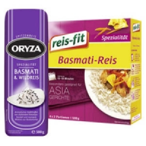 Oryza-Reis-Spezialit&auml;ten oder reis-fit-Spezialit&auml;ten im Kochbeutel 2.29&nbsp;&euro;