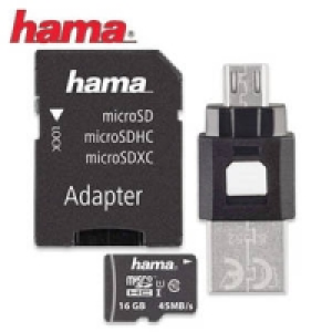 Highspeed-microSDHC-Karte 16 GB mit USB-Adapter 11.99 €