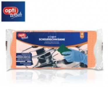 OPTIWISCH®3-Lagen Scheuerschwämme, 4 Stück