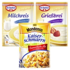 Dr. Oetker Süße Mahlzeit oder Mondamin Süße Gerichte 0.75 €