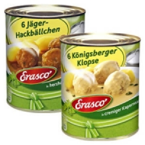 Erasco K&ouml;nigsberger Klopse oder 6 J&auml;ger-Hackb&auml;llchen 2.22&nbsp;&euro;
