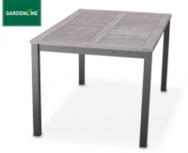 GARDENLINE®Alu-Gartentisch mit Holzplatte