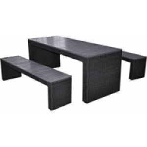 Rattansitzgruppe 3-Teilig