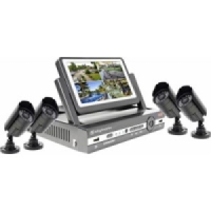 4-Kanal Video-&Uuml;berwachungsset mit 7 Zoll TFT LCD