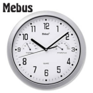 Quarz-Wanduhr mit Thermo-/Hygrometer 6.99&nbsp;&euro;