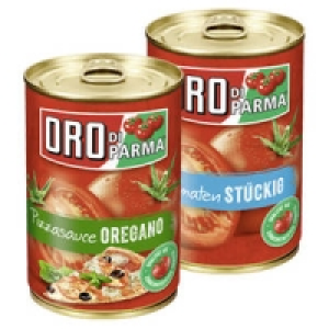Oro di Parma Tomaten st&uuml;ckig, passiert oder Pizzasauce 0.99&nbsp;&euro;