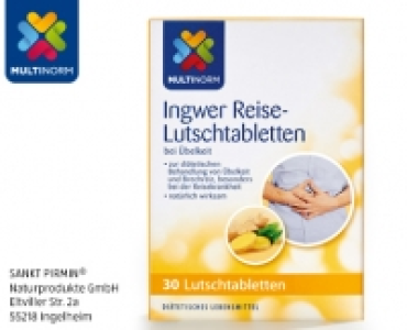 Aldi Süd  MULTINORM Ingwer Reise-Lutschtabletten