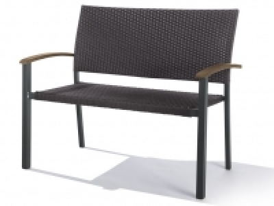 Lidl  FLORABEST® Geflecht-Gartenbank, anthrazit