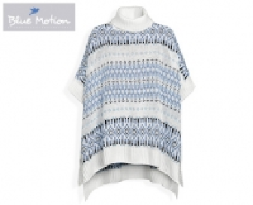 Blue Motion Poncho, Jacquard