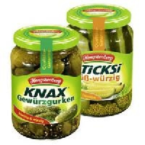 Hengstenberg Knax Gew&uuml;rzgurken oder Sticksi s&uuml;&szlig;-w&uuml;rzig 0.99&nbsp;&euro;