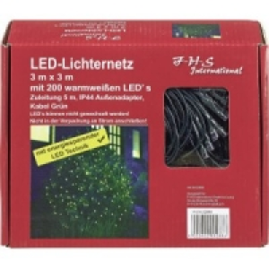 LED Lichternetz 3 x 3m warmweiss