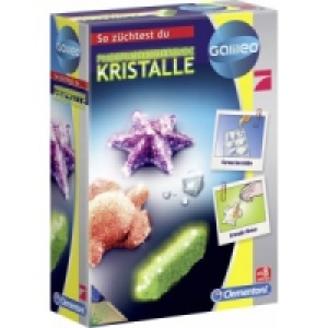 Galileo Mikroskop und Fluoreszierende Kristalle zum züchten