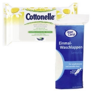 Cottonelle feuchtes Toilettenpapier oder Jean Carol Einmal-Waschlappen 1.49&nbsp;&euro;