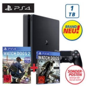 PlayStation 4 1 TB inkl. Watch Dogs 1 + 2