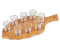 Penny  KESPER Schnapsglasträger mit 8 Gläsern Set