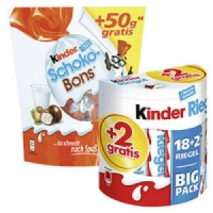 Real  duplo, kinder Riegel oder kinder Schoko-Bons