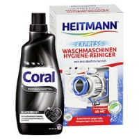 Real  Coral Fein-, Vollwaschmittel oder Heitmann Express Waschmaschinen-Hygi