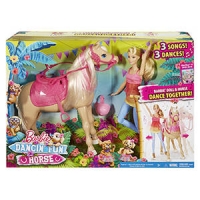 Real  Barbie Tanzspaß Pferd und Puppe