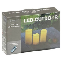 Real  LED-Outdoor-Kerzen-Set