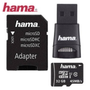 Highspeed-microSDHC-Karte 32 GB mit USB-Adapter