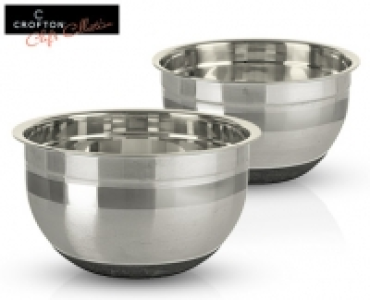 CROFTON&reg; Chefs Collection Edelstahl-Sch&uuml;sseln, 2er-Set