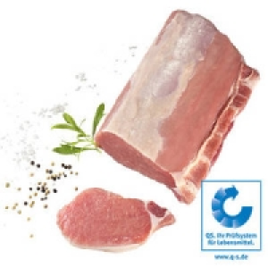 Frischer Schweiner&uuml;ckenbraten mit Kette oder Lionsteaks