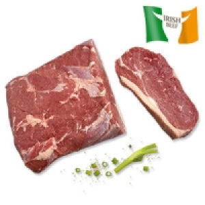 Frisches Irisches Rinderroastbeef oder Rumpsteaks