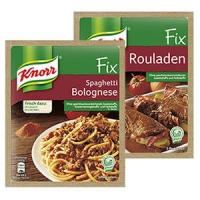 Real  Knorr Fix für Spaghetti Bolognese oder für Rouladen