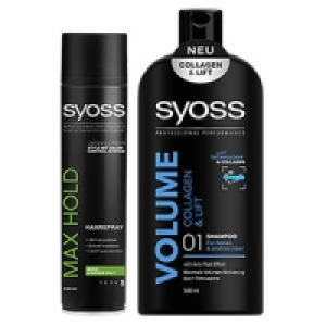 Syoss Shampoo, Sp&uuml;lung, Haarspray oder Schaumfestiger