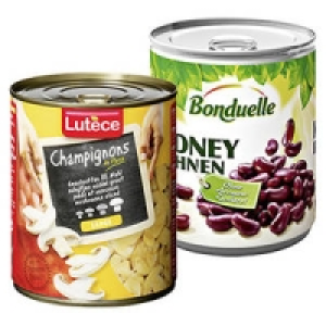 Bonduelle Erbsen mit M&ouml;hrchen, zart und fein, Kidneybohnen oder Lut&egrave;ce