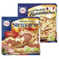 Real  Original Wagner Steinofen Pizza Salami oder Flammkuchen Elsässer Art