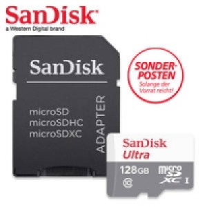 microSDXC-Karte 128 GB mit Adapter 34.95&nbsp;&euro;