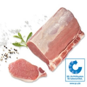 Frischer Schweinerückenbraten