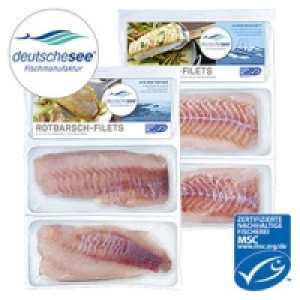 Rotbarsch-Filets oder Kabeljau-Filets