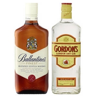 Real  Ballantines Finest Scotch Whisky oder Gordon´s London Dry Gin