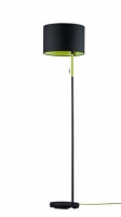 Roller  Stehlampe LANDOR - schwarz-grün - Stoffschirm