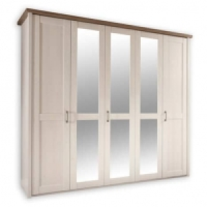 Drehtürenschrank LUCA - Pinie weiß-Trüffel 499.99 €