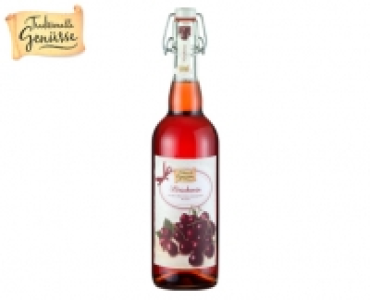 Traditionelle Genüsse Fruchtwein in der Bügelflasche