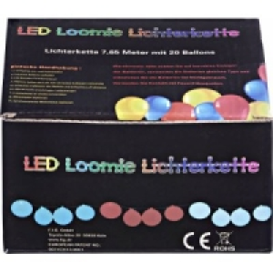 LED Luftballon-Lichter-Girlande 7,65m
