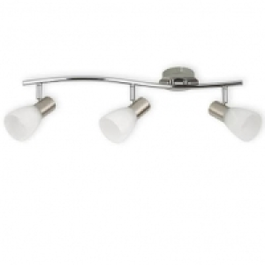 LED-Spotbalken EBANA - weiß marmoriert-Nickel matt - 3-flammig 29.99 €