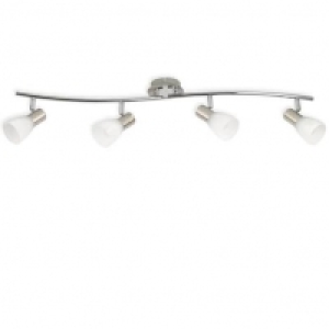 LED-Spotbalken EBANA - weiß marmoriert-Nickel matt - 4-flammig 39.99 €