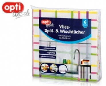 optiWisch Vlies-Spül- und Wischtücher, 6 Stück