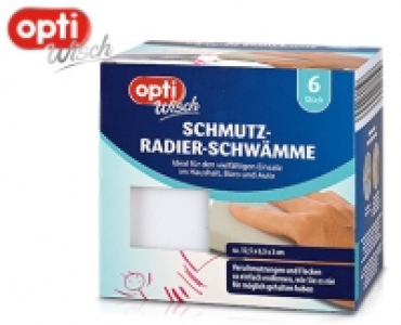 optiWisch Schmutz-Radier-Schwämme, 6 Stück