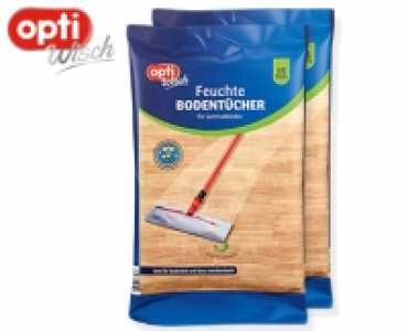 Aldi Süd  optiWisch Feuchte Bodentücher, 2 x 15 Stück